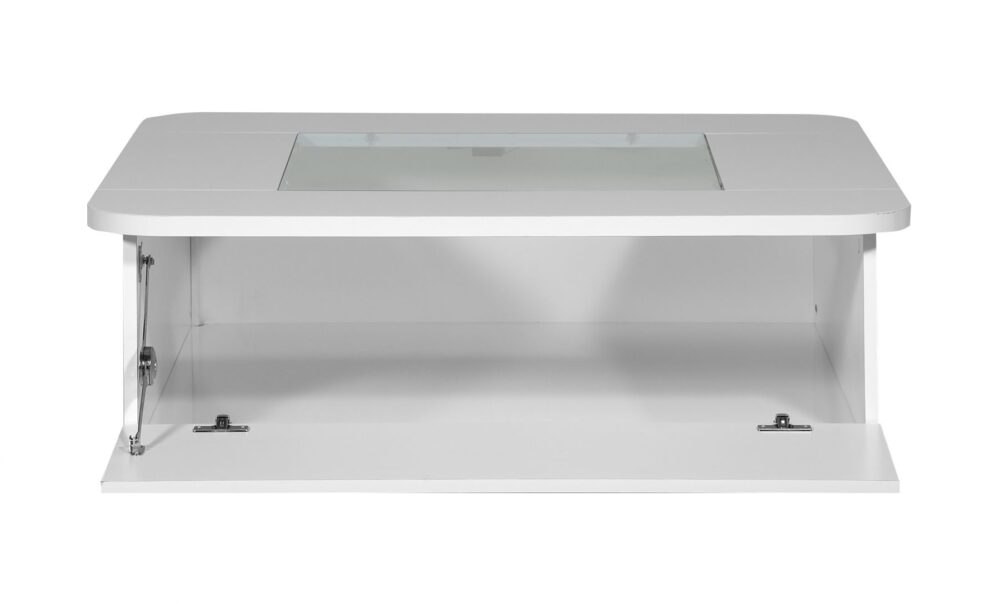 Floyd White Coffee Table with Lights & Storage 3