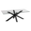Accedo Clear Glass & Black Coffee Table