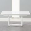 Beckley Extending White High Gloss Dining Table 2