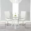 Berlin Dining Berlin Dining Table Glass & White Gloss 4