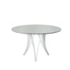 Berlin Dining Table Glass & White Gloss 1