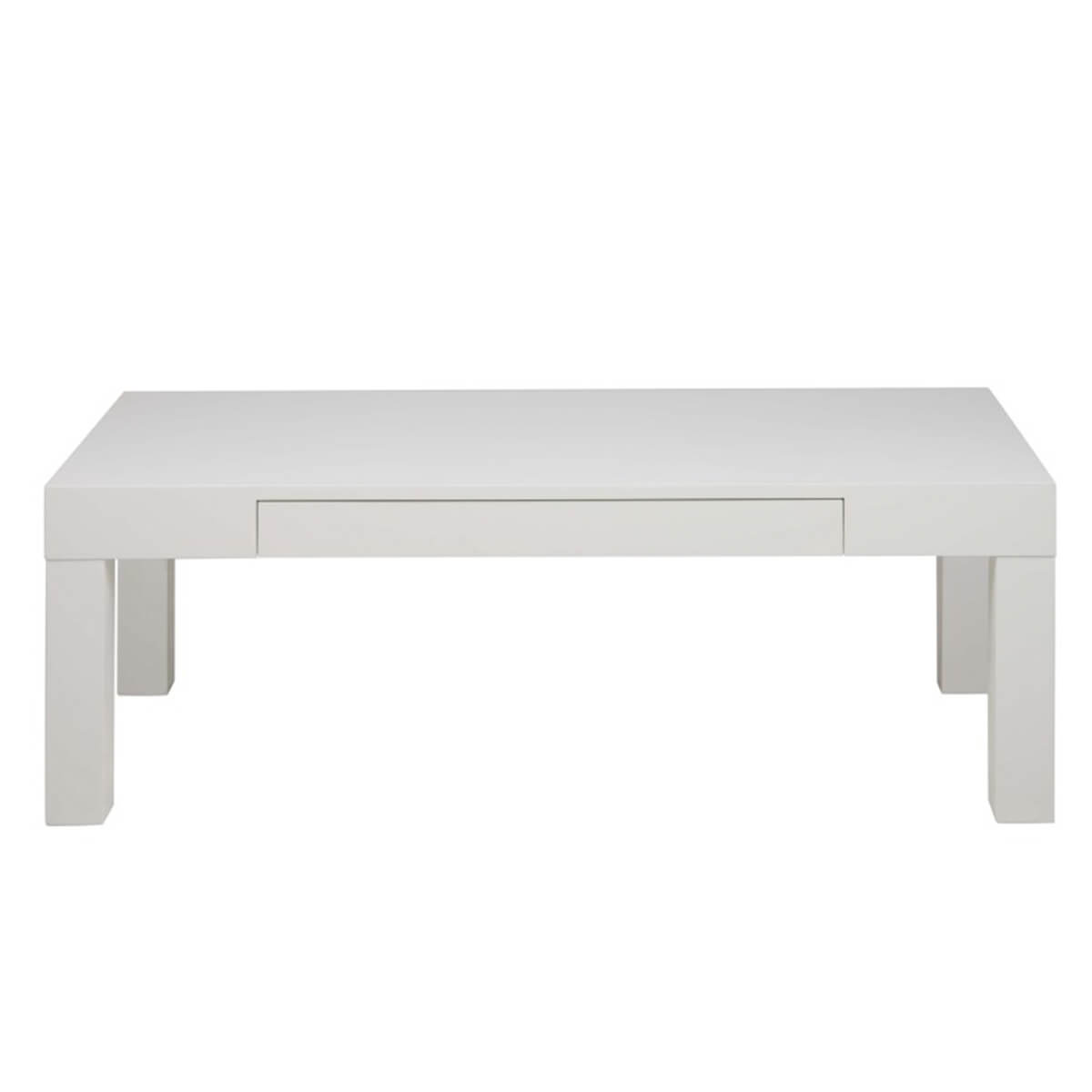 Casey Coffee Table With Storage Drawer White Wooden FADS Casey Coffee Table With Storage Drawer White Wooden FADS