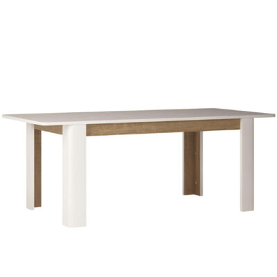 Mode Extending White Gloss Dining Table 2