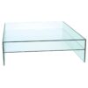 Demure Square Tempered Glass Coffee Table
