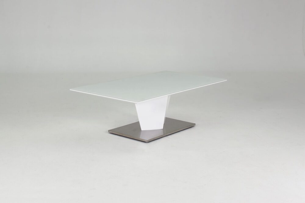 Essence White High Gloss & Frosted Glass Coffee Table 1