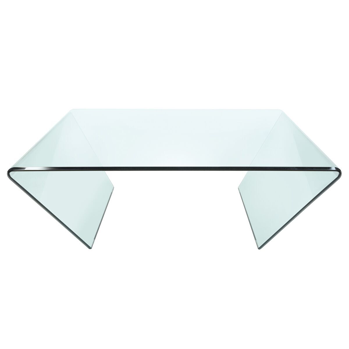 Horizon Clear Angled Glass Coffee Table Pure Glass From Fads