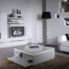 Logan White Gloss Coffee Table with Storage 4