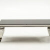 Louis Stainless Steel & Black Glass Coffee Table 6
