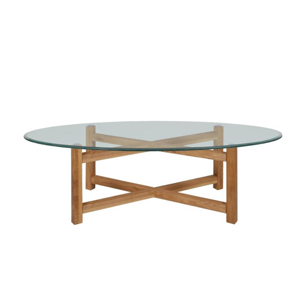 Melia Oval Glass Coffee Table