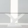Alice Clear Glass & White Gloss Dining table 3