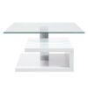 Paris White Gloss and Glass Coffee Table
