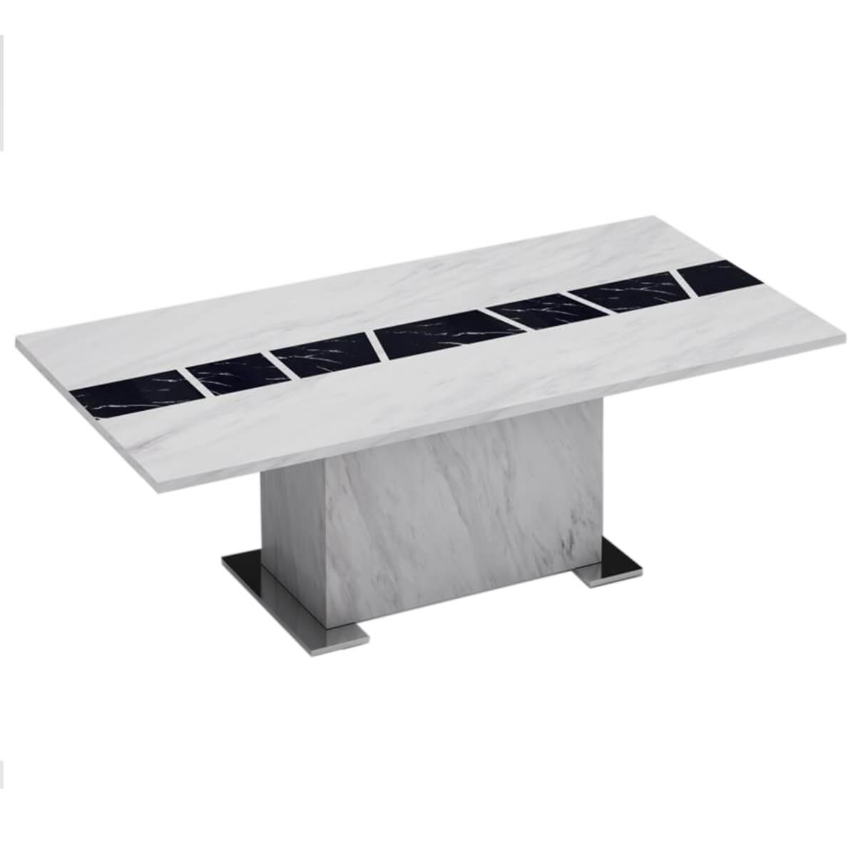 Santos Rectangular White Marble Coffee Table Modern Fads Santos Rectangular Marble Coffee Table