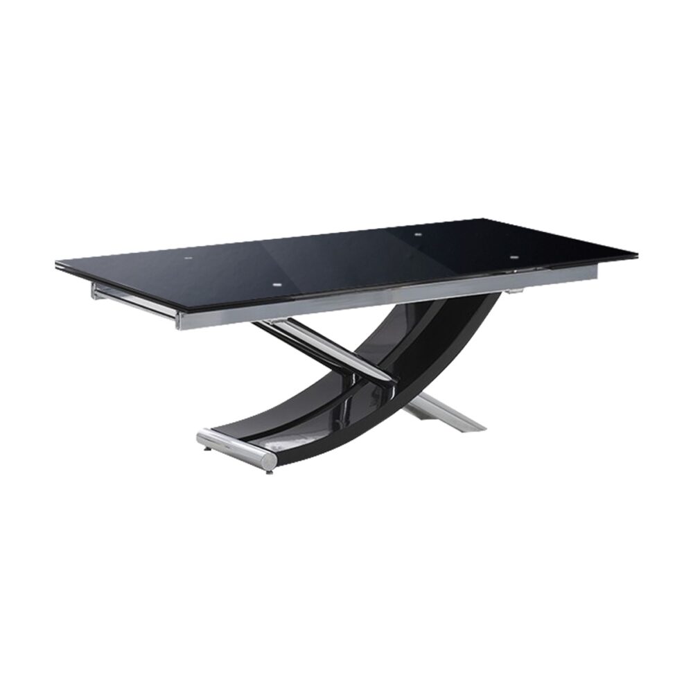 Sienna Black Glass Dining Table
