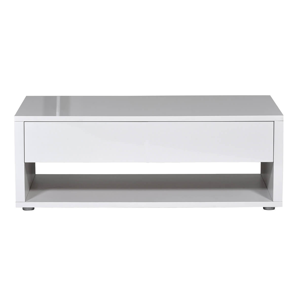 Urbana White High Gloss Coffee Table with Drawer FADS Coffee Tables