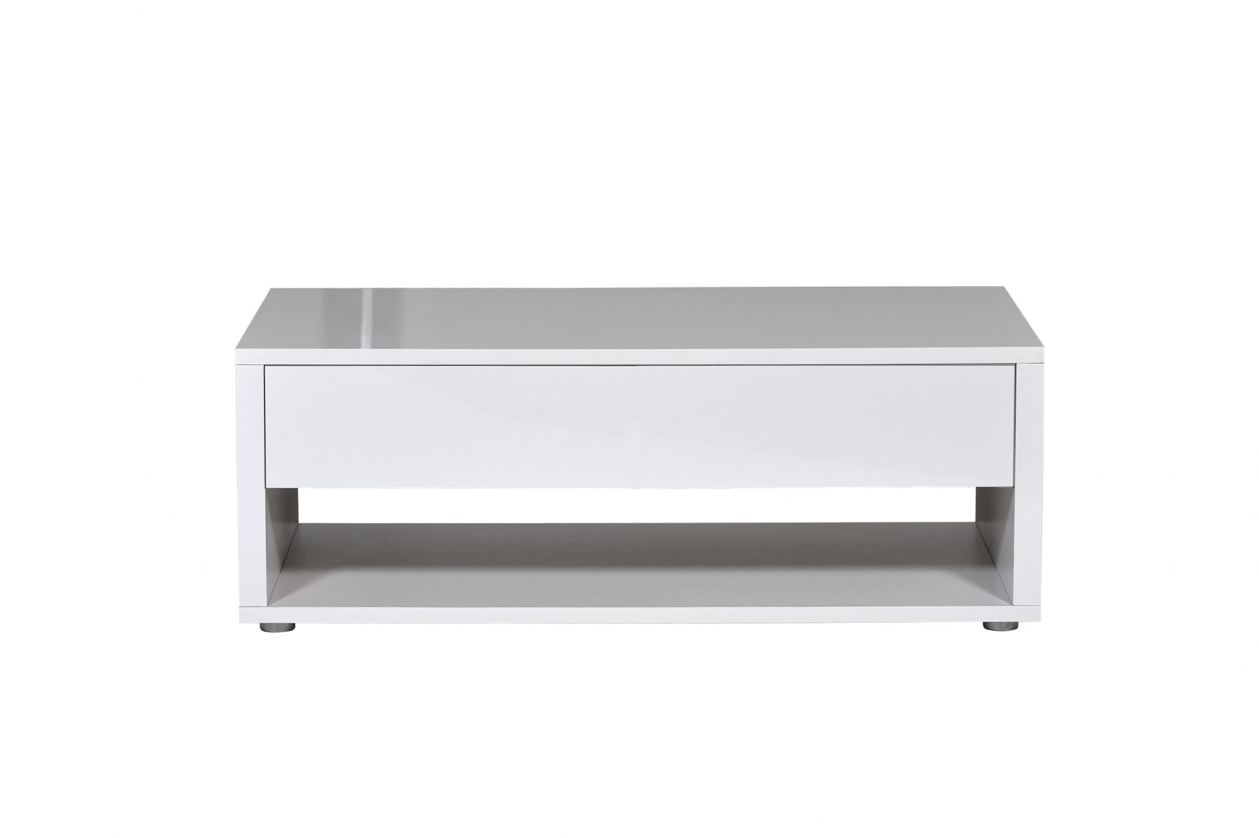 Urbana White High Gloss Coffee Table With Drawer Fads Coffee Tables