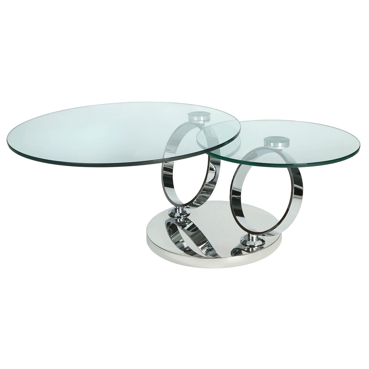 Magic Rotating Glass Coffee Table Stainless Steel Coffee Tables Fads