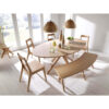 Salna White Solid Oak Veneer Oval Dining Table