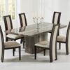 Rimini Brown Marble Dining Table 4