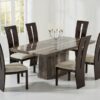 Rimini Brown Marble Dining Table 5