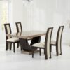 Sintra Brown Marble Dining Table 5