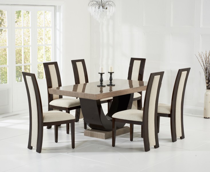 Sintra Brown Marble Dining Table FADS