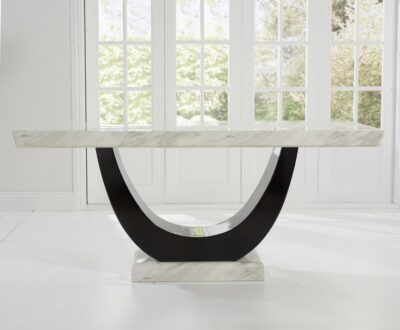 Sintra Cream & Black Marble Dining Table 2