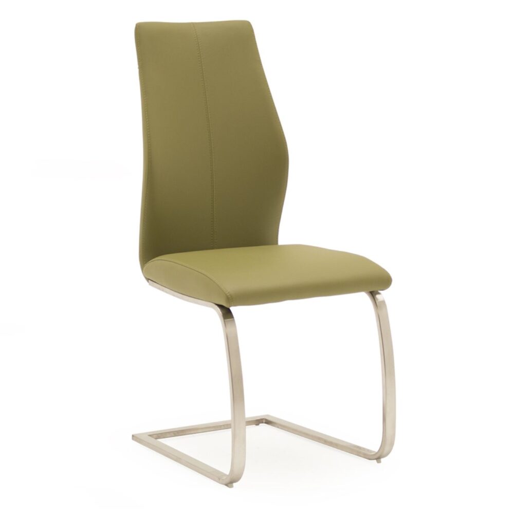 Irma Olive Faux Leather Dining Chair