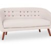 Anji Sofa Light Grey Fabric with Multi Coloured Buttons 2 Seater 2
