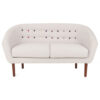 Anji Sofa Light Grey Fabric with Multi Coloured Buttons 2 Seater