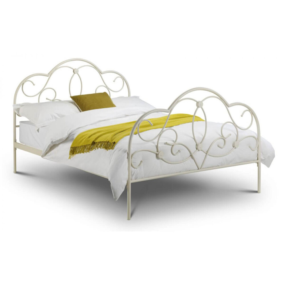 Ava White Metal Bed Frame