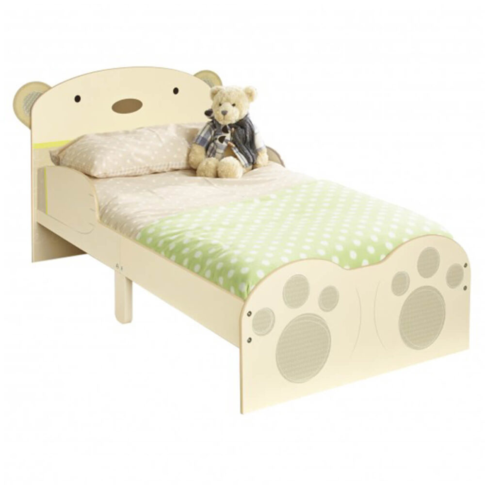 BabyBear Single Toddler Bed Neutral With Bear Character