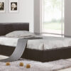 Berlin Ottoman Storage Bed Faux Leather Black 1