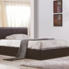 Berlin Ottoman Storage Bed Faux Leather Brown 3
