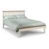 Boston Wooden Bed White & Oak 1