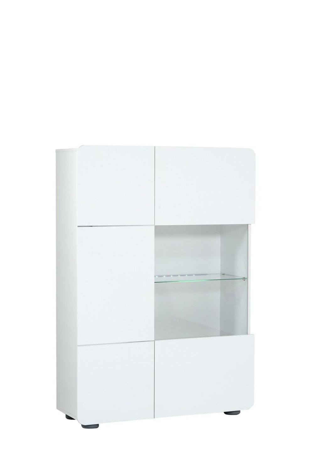 Bump White High Gloss Display Cabinet 2