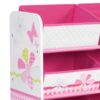 Butterfly Kids Storage Unit Pink & White 2