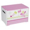 Butterfly Toy Box Pink & White