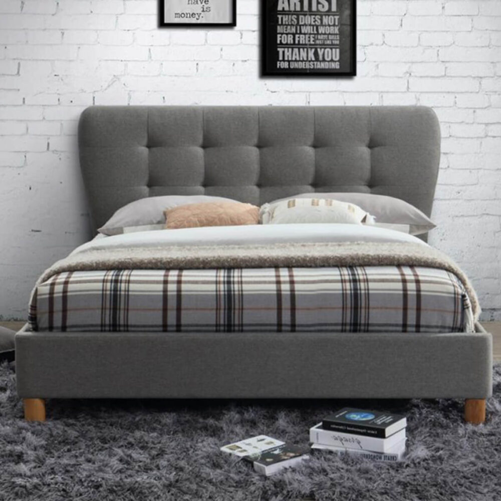 Cologne Fabric Bed Frame Grey 6