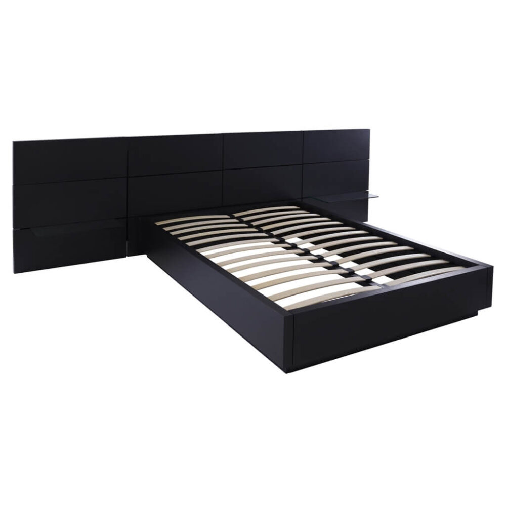 Cordoba Bed Frame With Side Units Dark Wenge 1