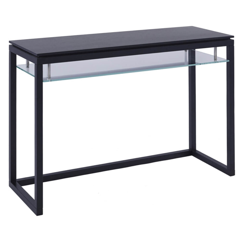Cordoba Console Table Dark Wenge & Clear Glass