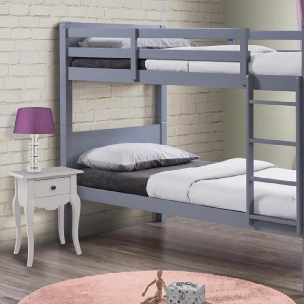 Dakota Wooden Grey Bunk Bed Bunk Beds FADS