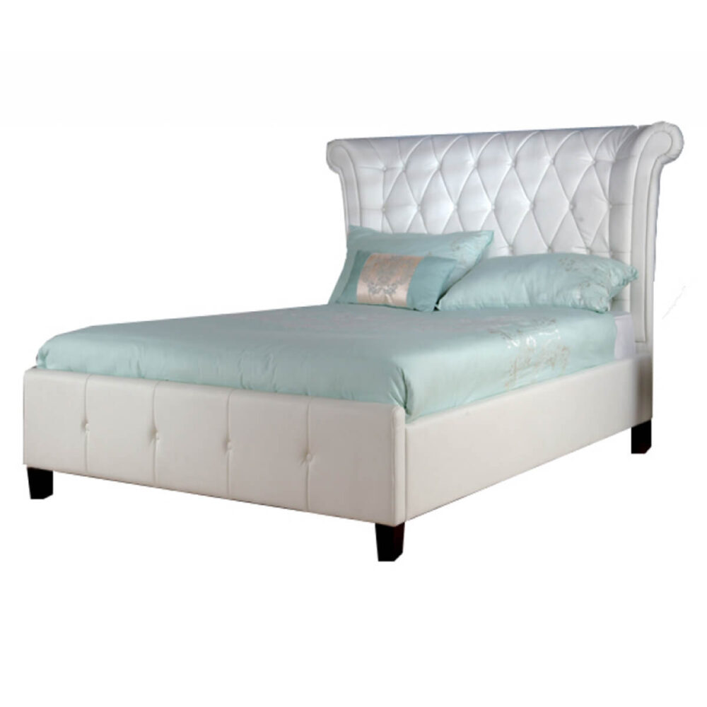 Epsilon Bed Frame Faux Leather With Tall Headboard