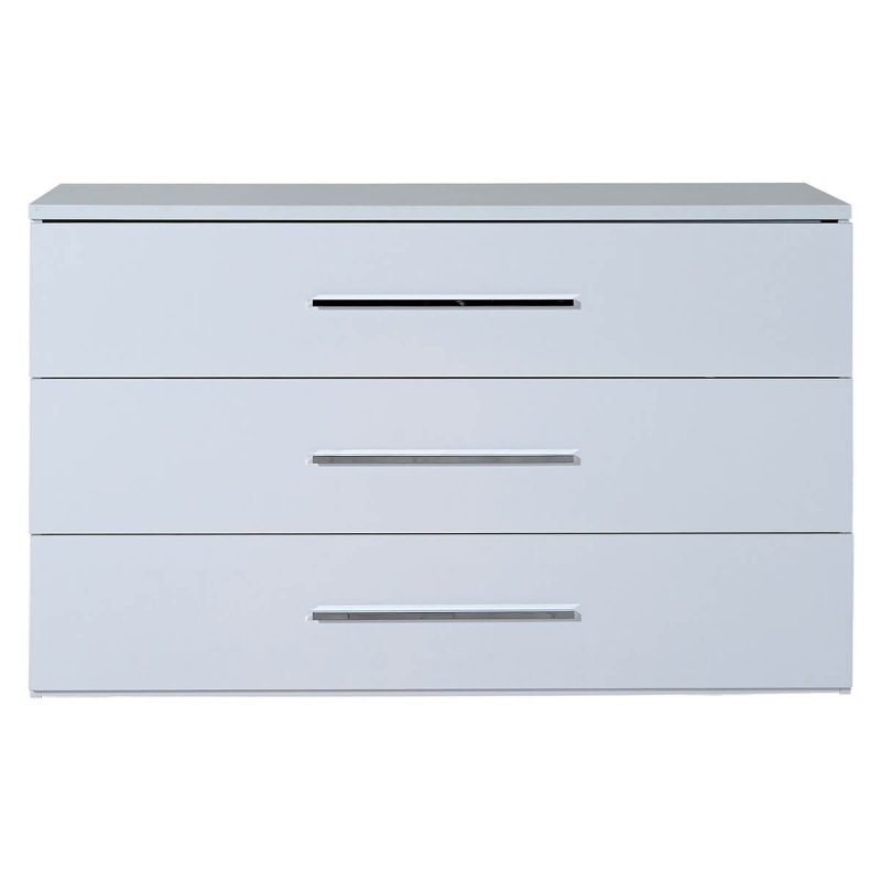 First 3 Drawer White Gloss Chest of Drawers FADS