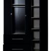 First 3 Door Wardrobe with Mirror & Drawers 162cm Black High Gloss 7
