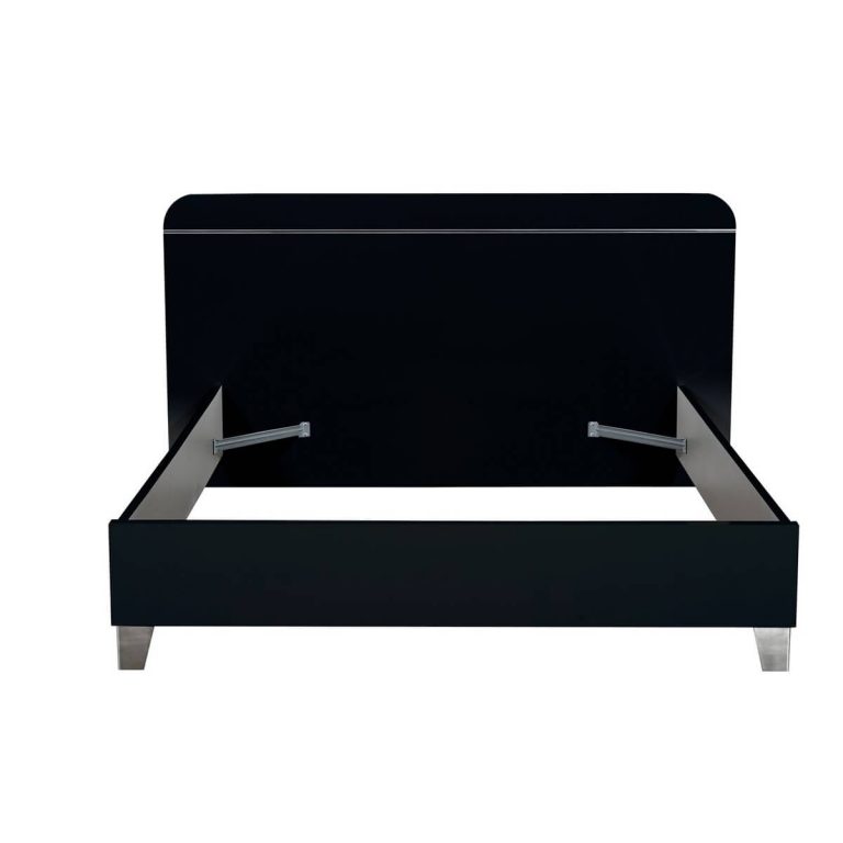 First EU High Gloss Bed Frame White & Black Gloss FADS