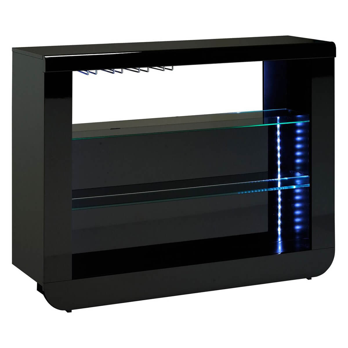 Floyd Sideboard Black High Gloss Open Bar