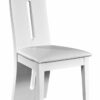 Floyd Dining Chair White High Gloss & Faux Leather 1