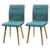 Frida Fabric Teal Dining Chairs