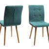 Frida Fabric Teal Dining Chairs 1
