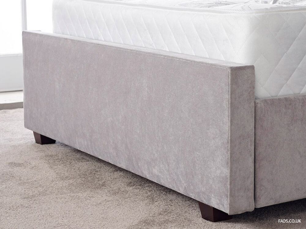 Gabriella Diamante Headboard Bed Frame in Grey Velvet FADS